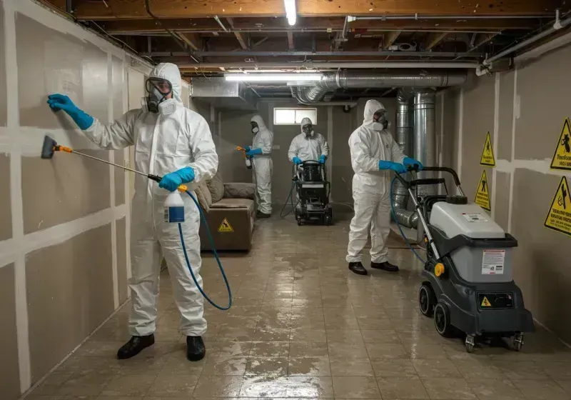 Basement Moisture Removal and Structural Drying process in Saint Marys, KS